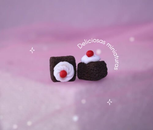 Aretes Brownie Cereza