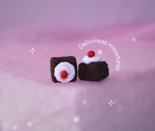 Aretes Brownie Cereza